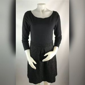 THEORY Tweed Skirt Stretch Top Black Dress Size 8